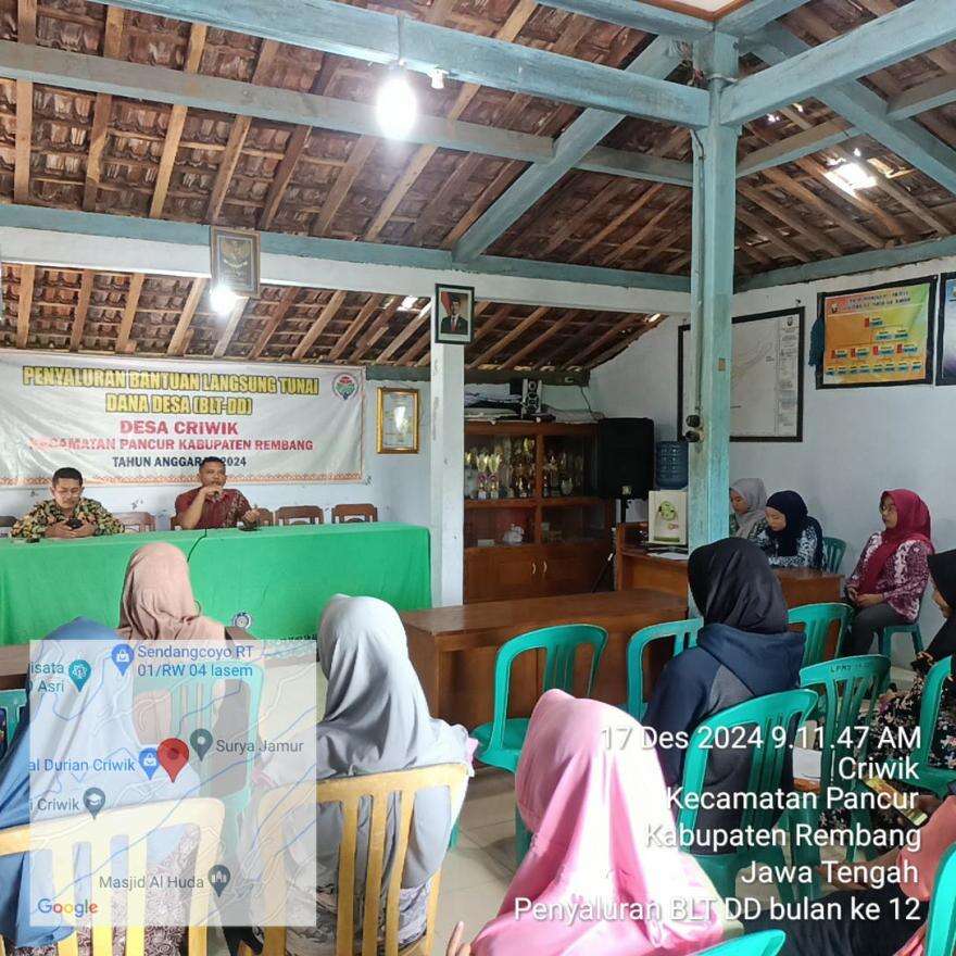 Kegiatan penyaluran BLT DD Desa Criwik