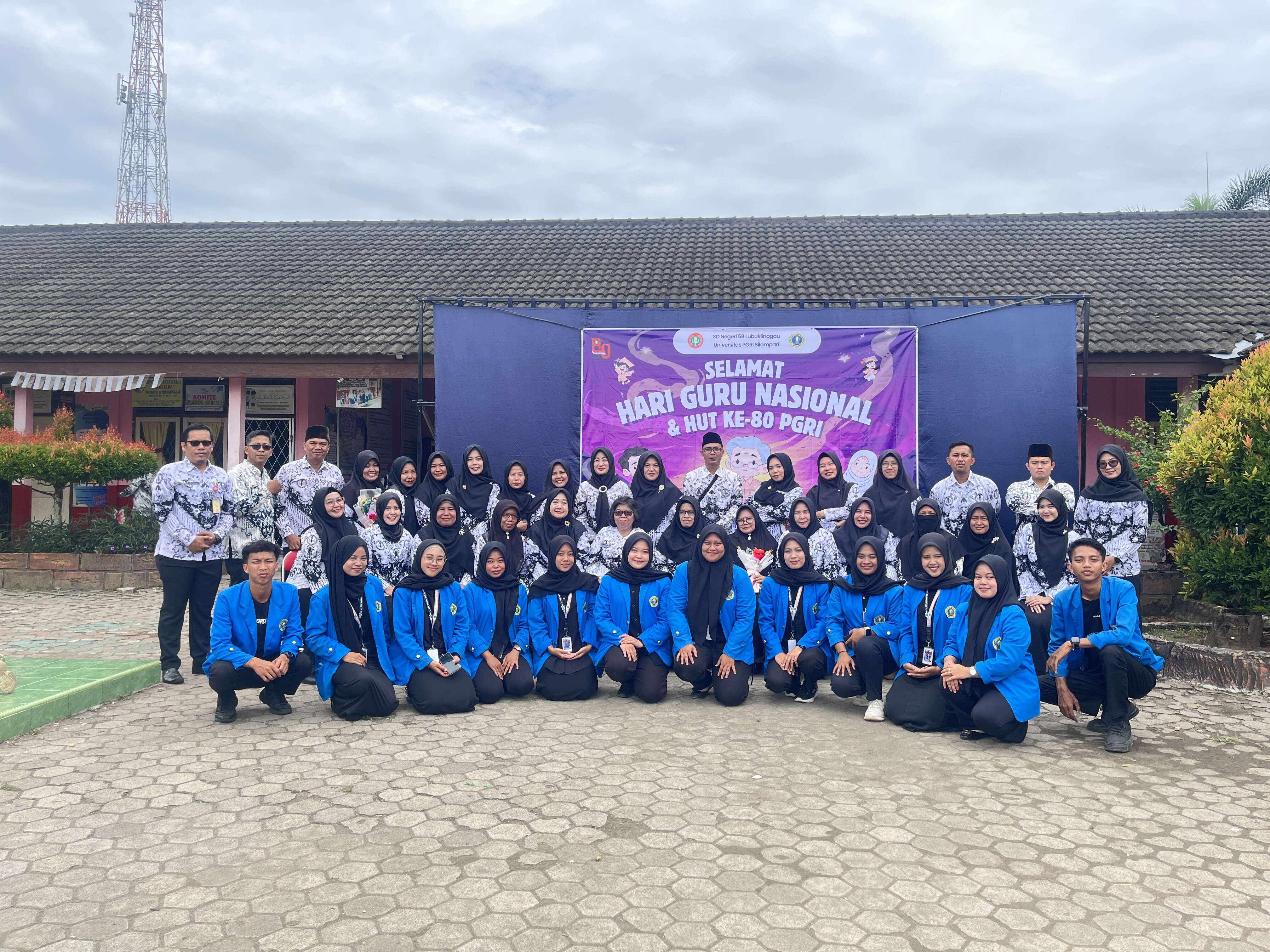 Hari Guru Nasional dan HUT PGRI ke 80 di SDN 58 Lubuk LInggau
