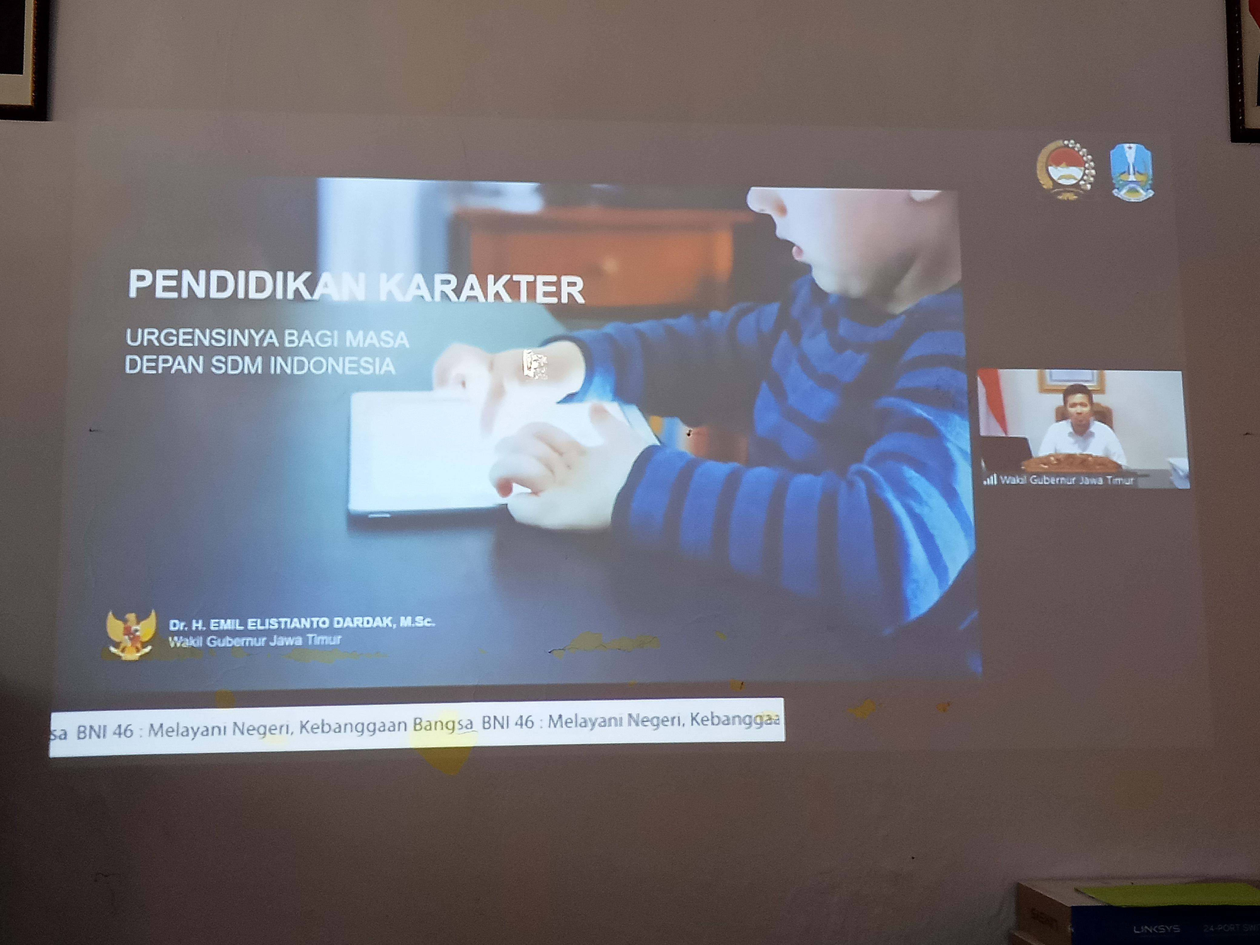 Pendidikan karakter Komnasdik Jatim Via Zoom SMAN 4 Pamekasan