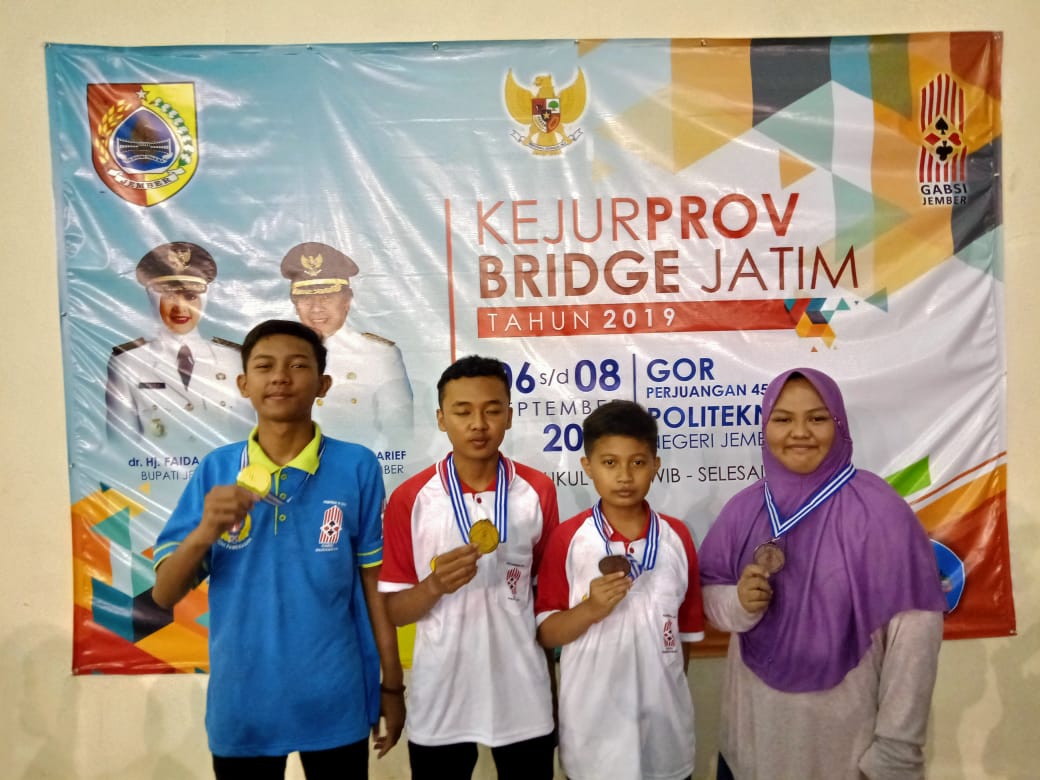 MEDALI EMAS KEJURPROV JATIM BRIDGE 2019