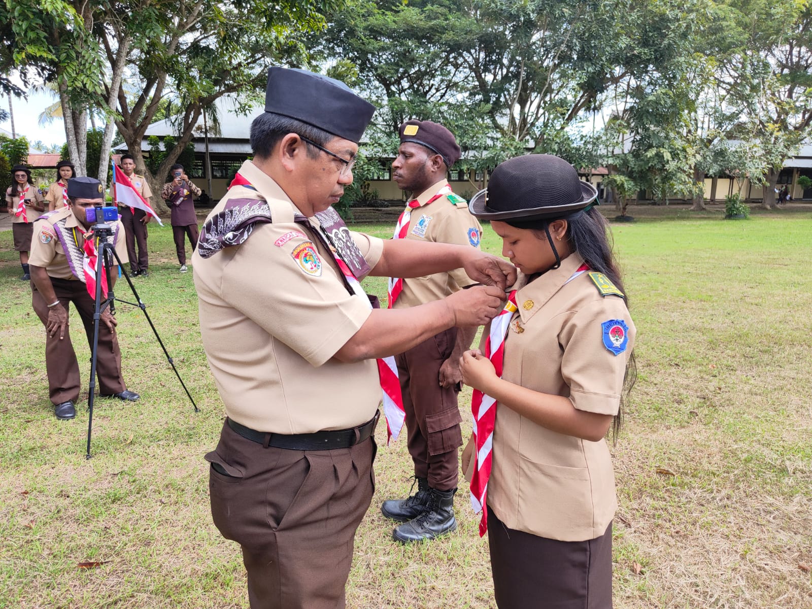Kegiatan Pramuka SMAN KPG Khas Papua Merauke