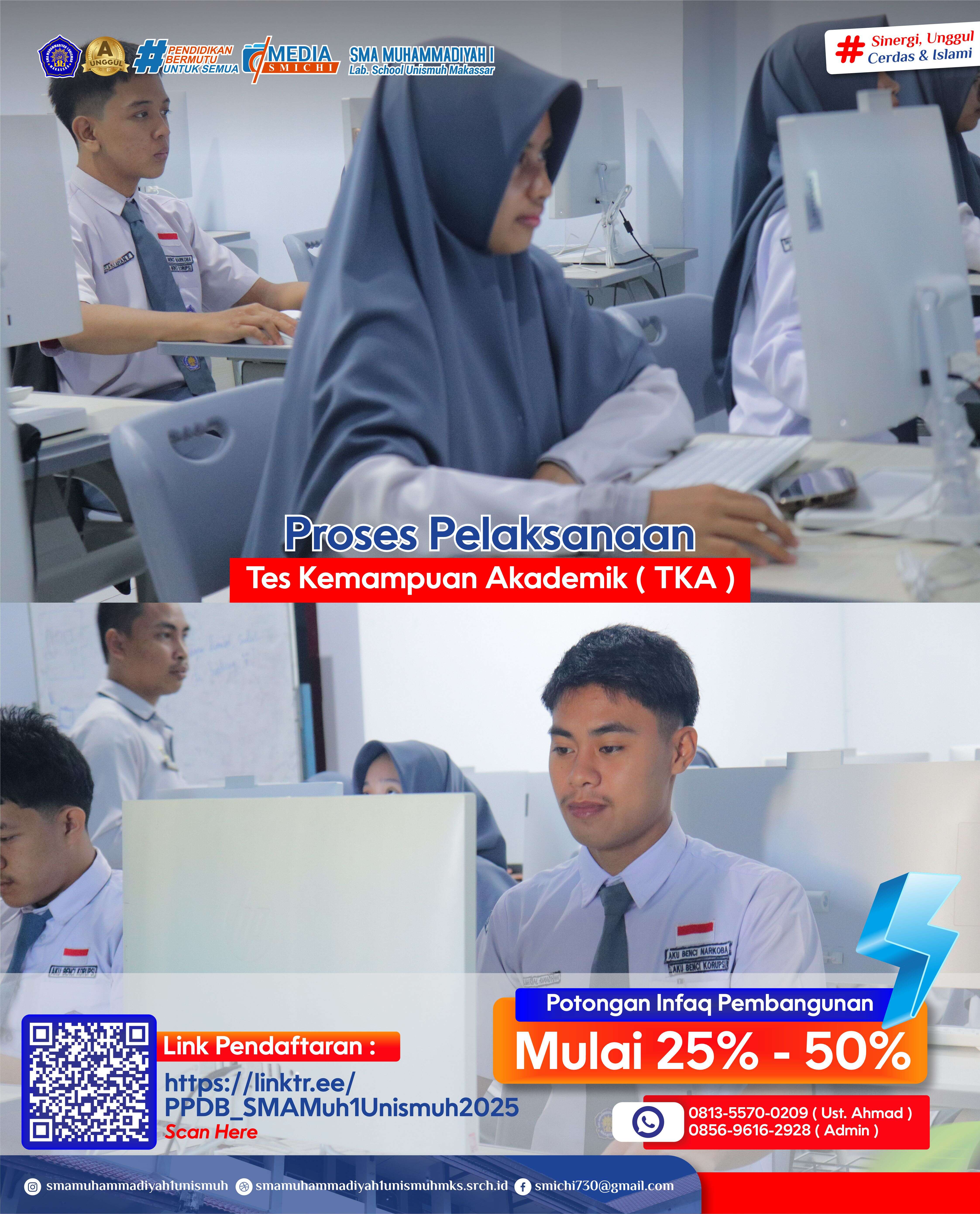 Proses pelaksanaan TKA Hari Pertama