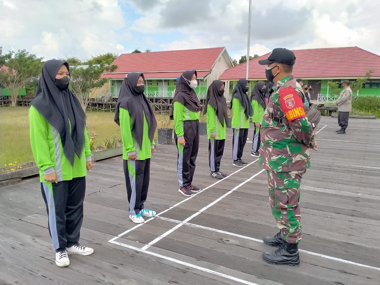 Seleksi Anggota PASKIBRA tingkat Kabupaten di SMA Negeri 1 Muara Wis