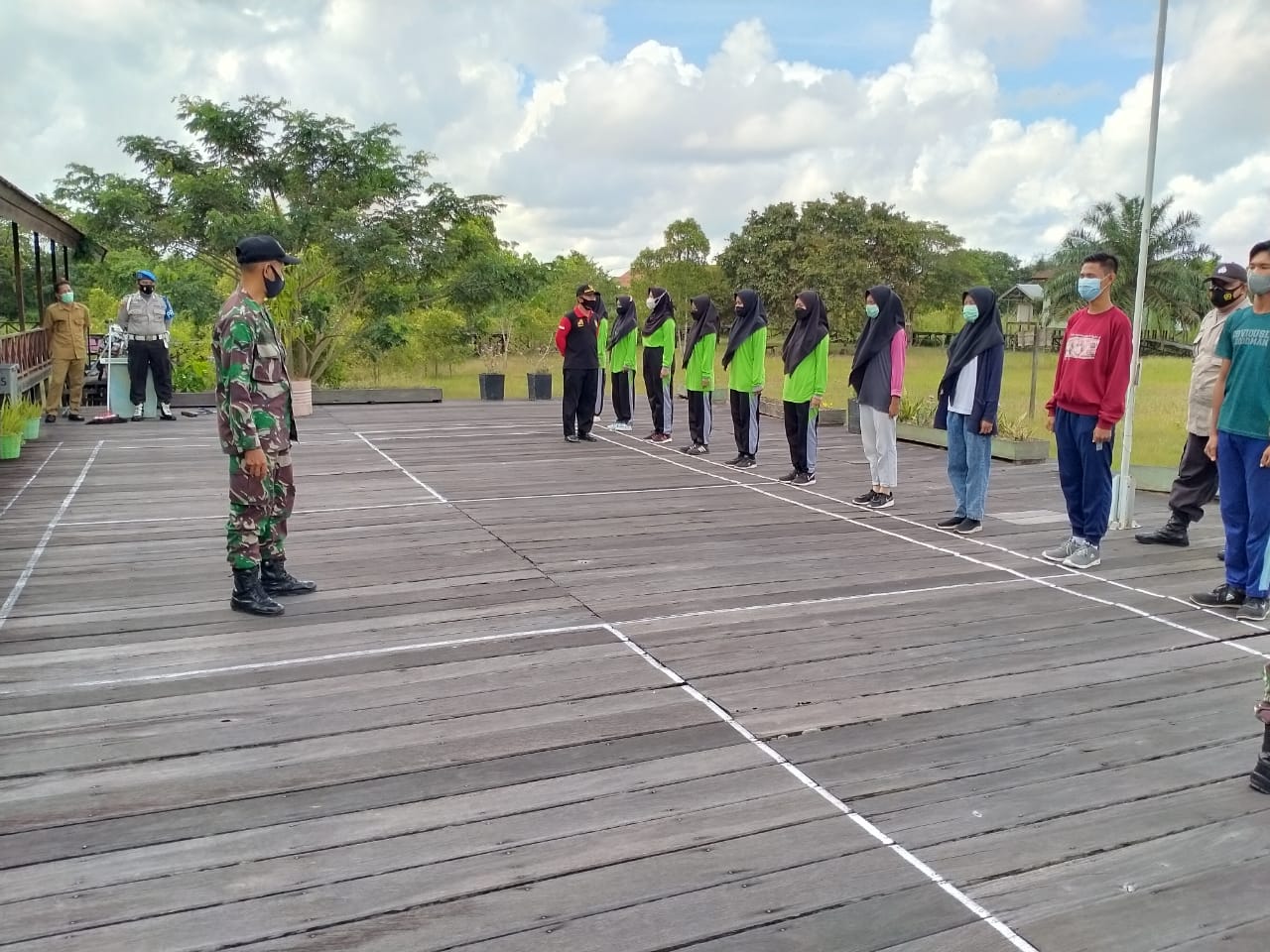 Seleksi Anggota PASKIBRA tingkat Kabupaten di SMA Negeri 1 Muara Wis