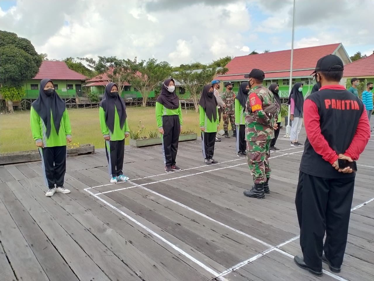 Seleksi Anggota PASKIBRA tingkat Kabupaten di SMA Negeri 1 Muara Wis