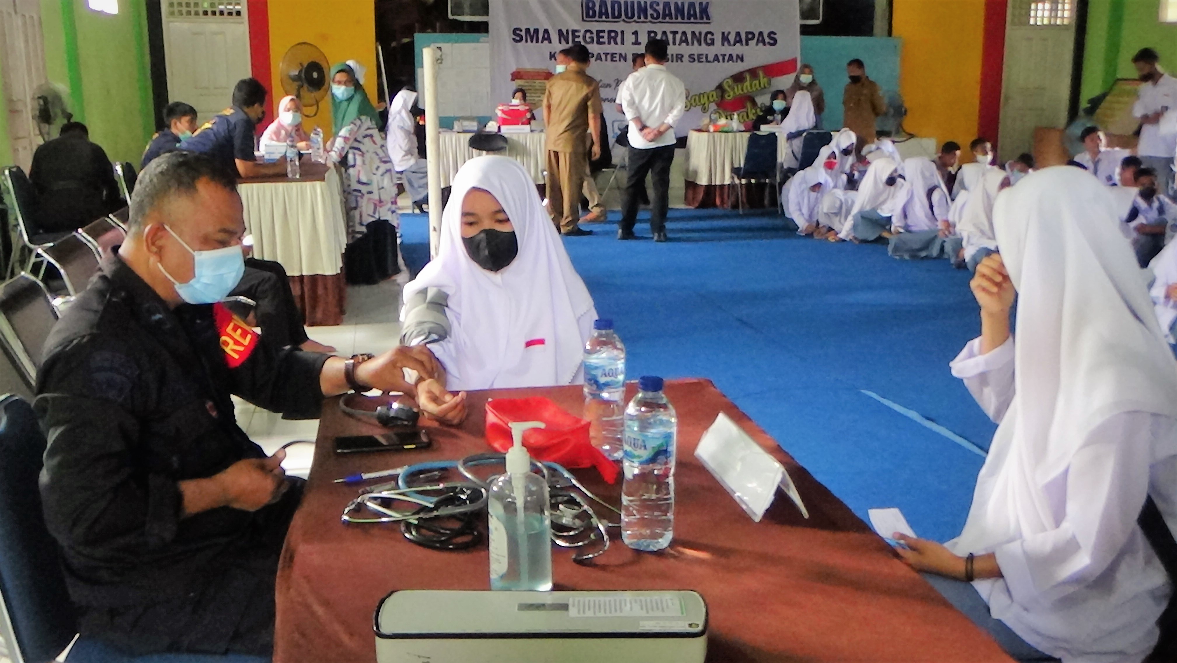 Dit Intelkam Polda Sumbar gelar Vaksinasi di SMA Negeri 1 Batang Kapas