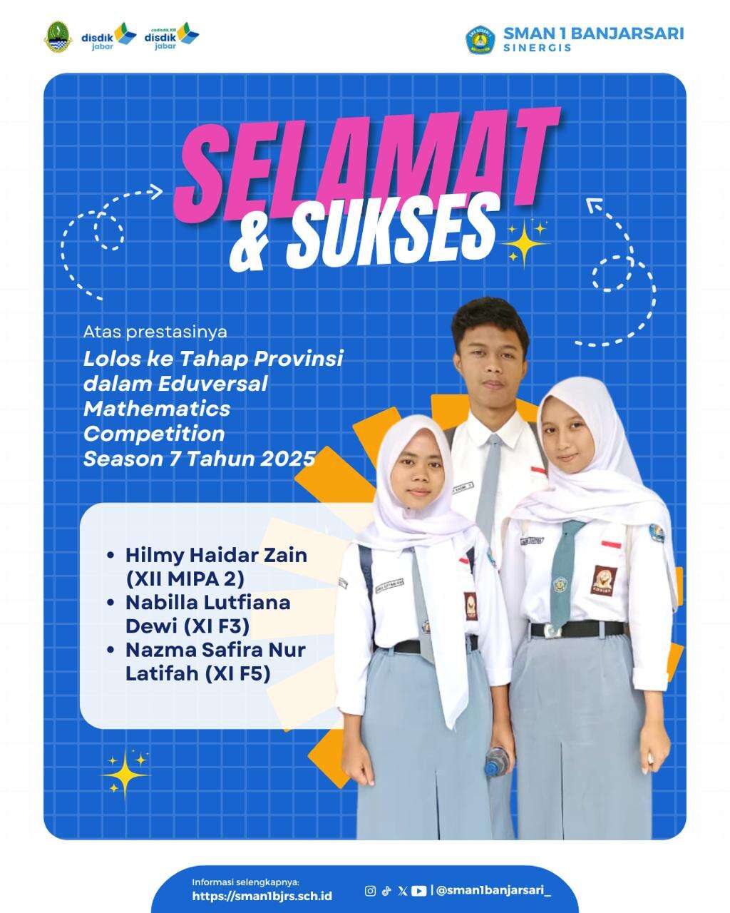 SELAMAT DAN SUKSES LOLOS KE TAHAP PROVINSI