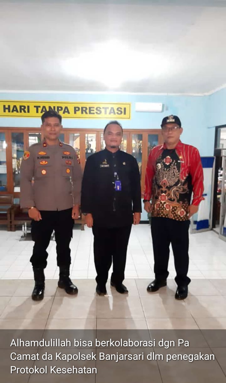 Kolaborasi Dengan Camat dan Kapolsek Banjarsari Dalam Penegakan Prokes