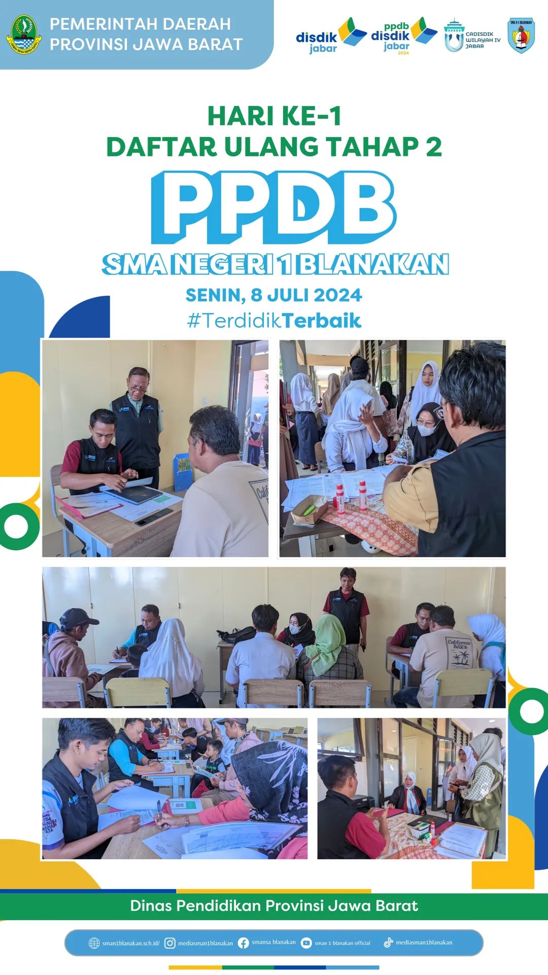 Hari ke - 1 Daftar Ulang Tahap 2 PPDB SMA NEGERI 1 BLANAKAN