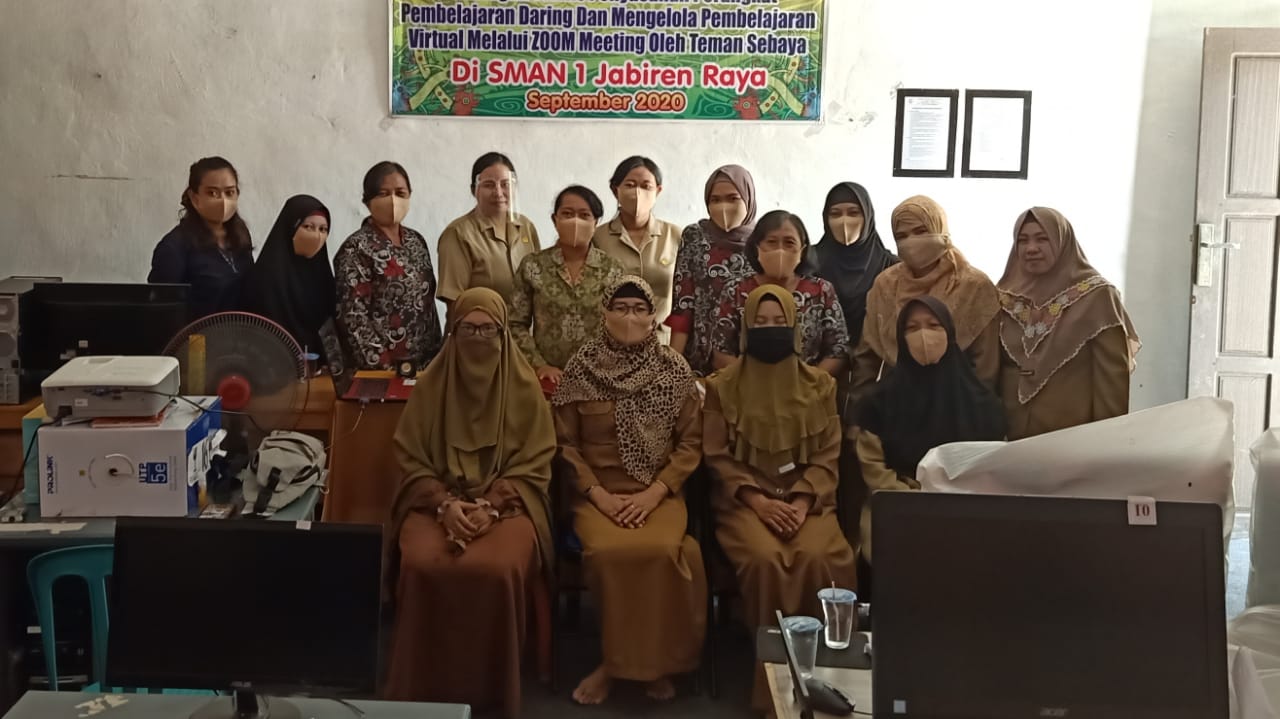 Pembelajaran Daring Melalui Zoom di SMAN 1 Jabiren Raya