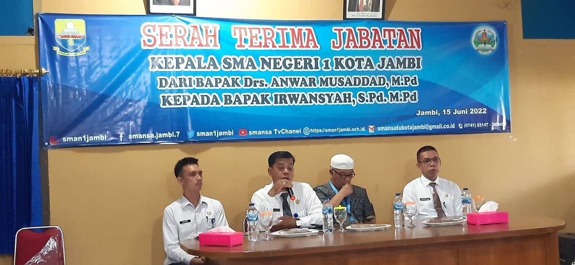 SERTIJAB KEPALA SMA NEGERI 1 KOTA JAMBI 15 JUNI 2022