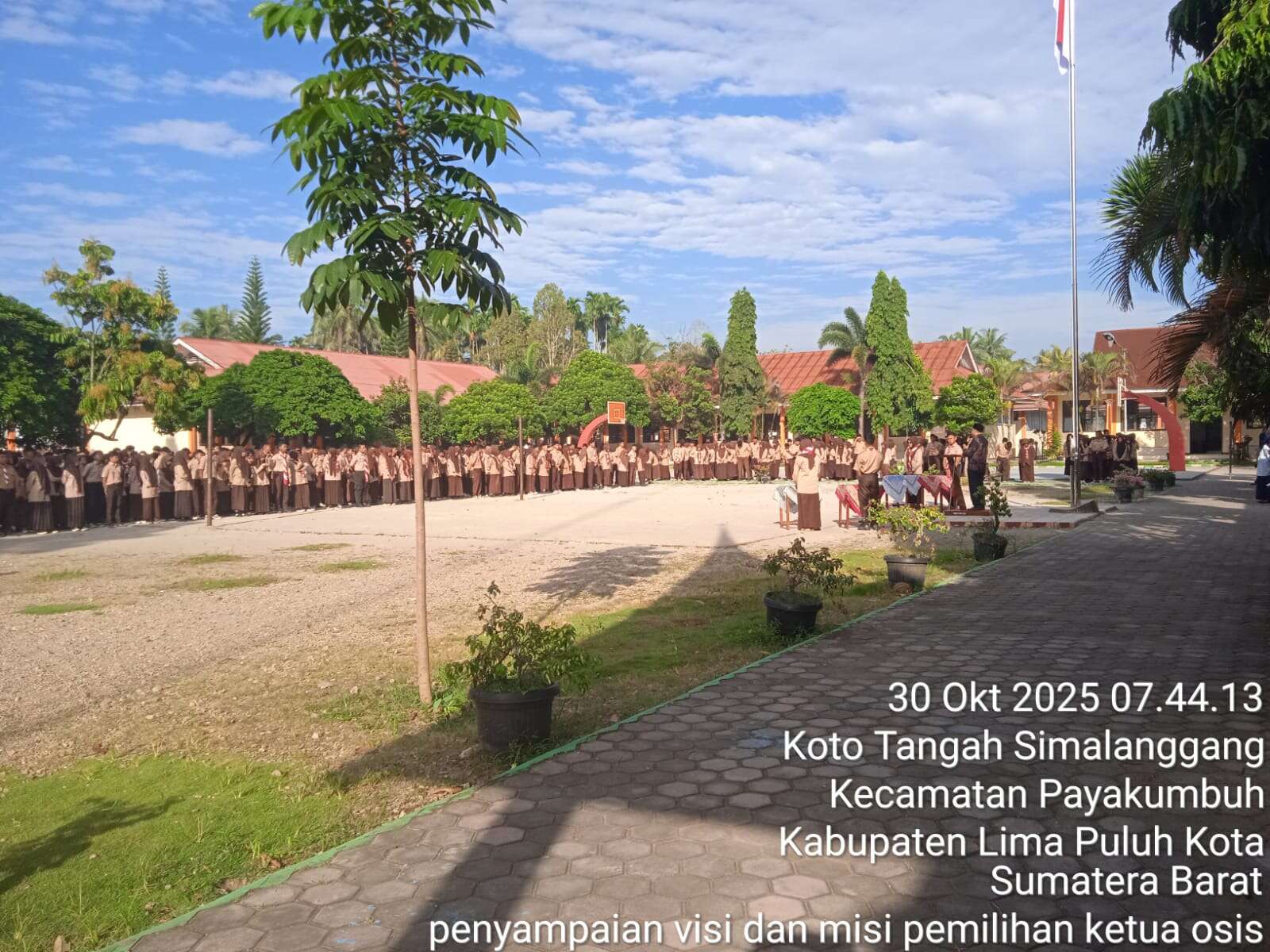 Penyampaian visi misi pemilihan OSIS 2025-2026