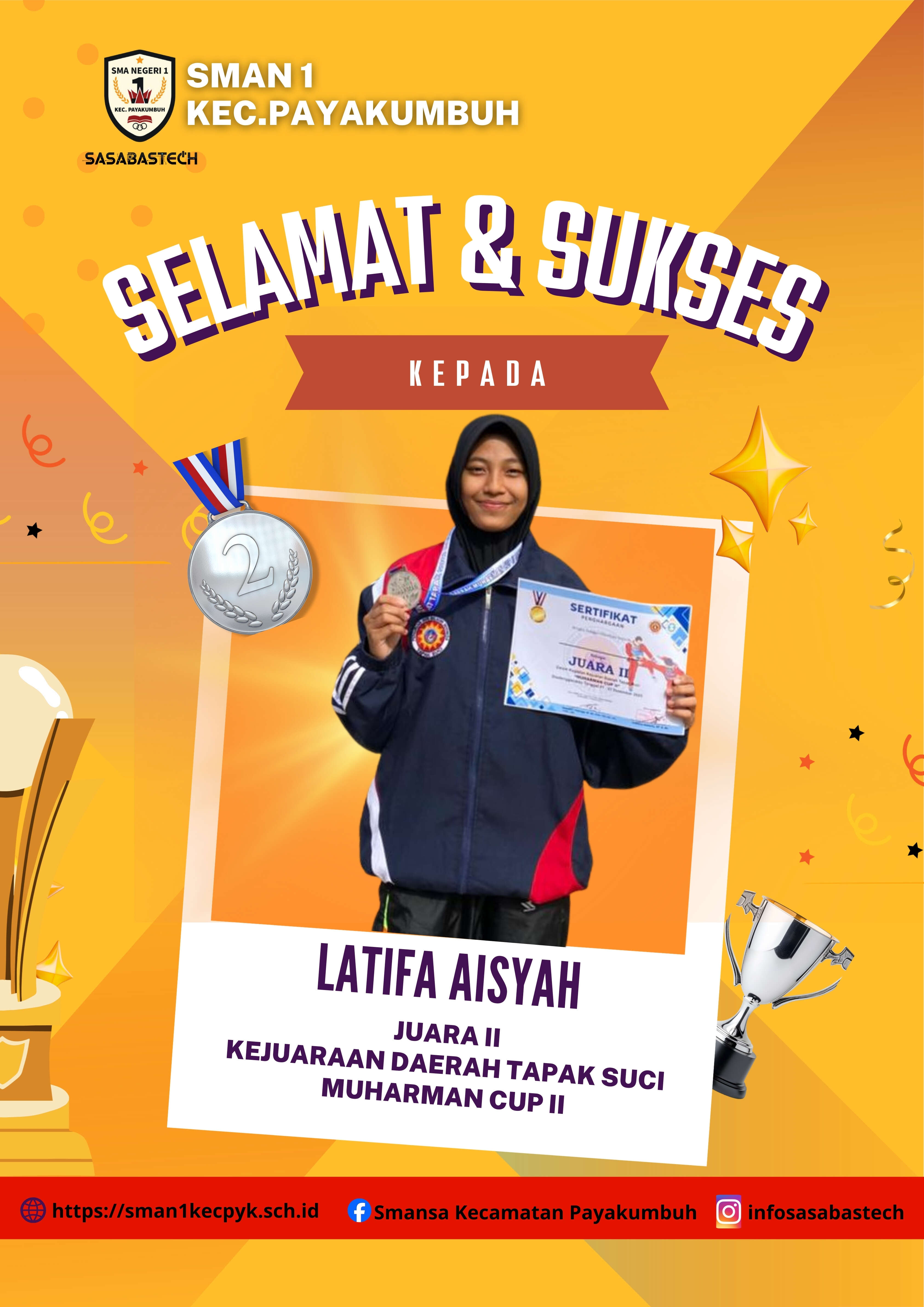 Juara 2 pada cabang olahraga pencak silat di ajang Kejuaraan Daerah Tapak Suci