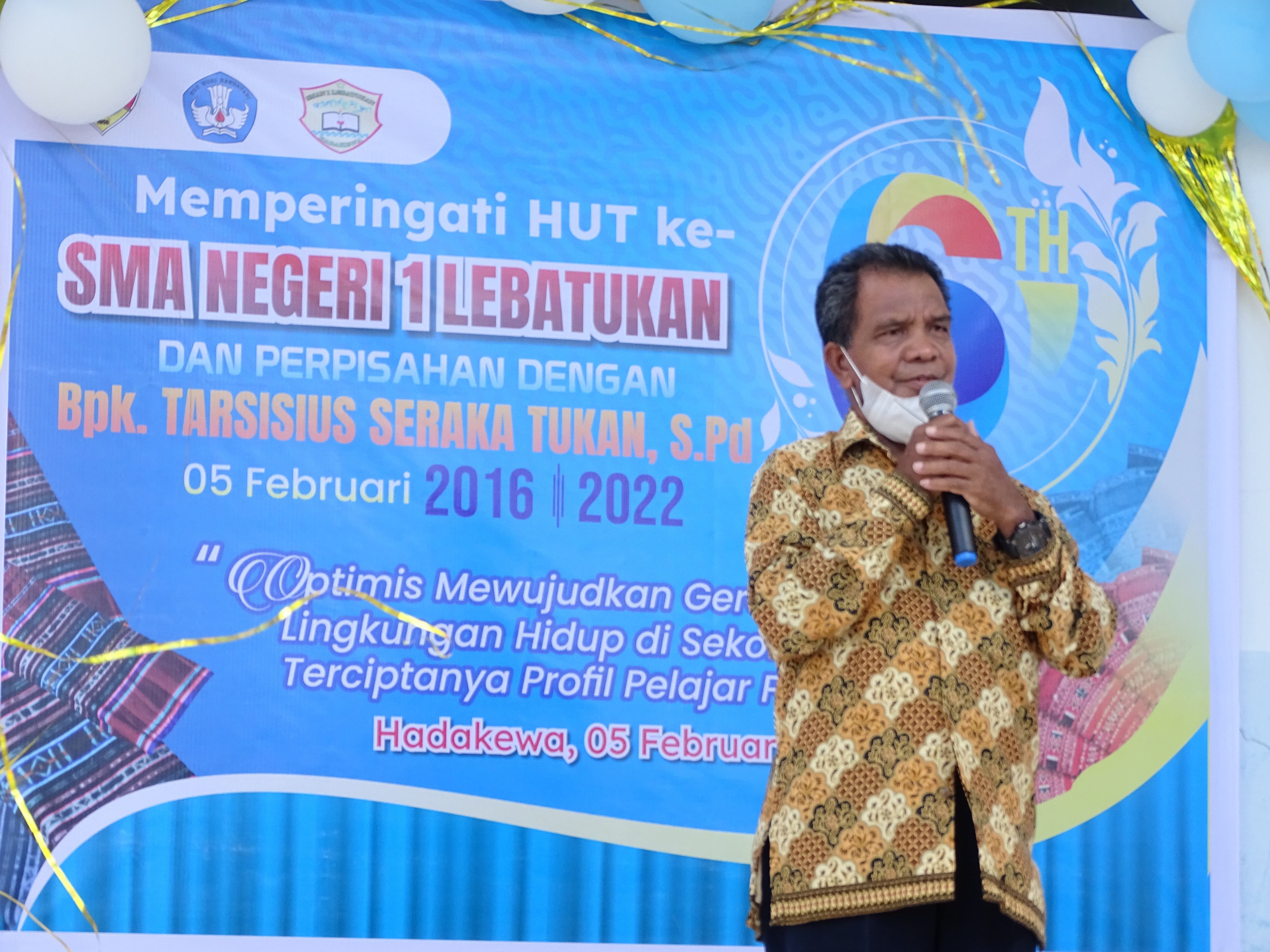 HUT KE 6 SMANSA LEBATUKAN & PERPISAHAN DENGAN KEPALA SEKOLAH PERDANA