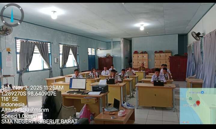 Pelaksanaan Tes Kemampuan Akademik (TKA) SMA N1 Siberut Barat