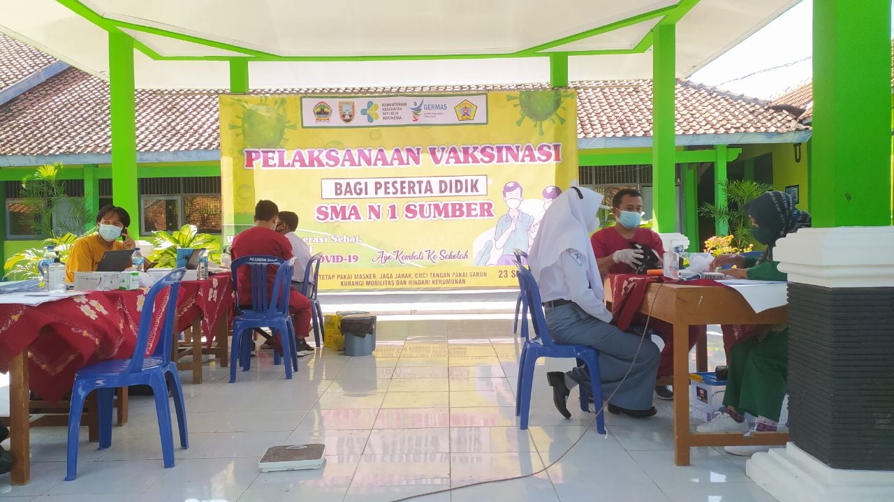 Kegiatan Vaksinasi SMAN 1 SUMBER