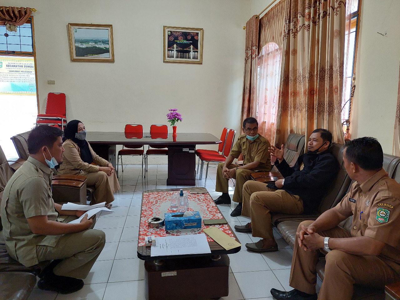 Diskusi PTM di Kecamatan Sungai Apit