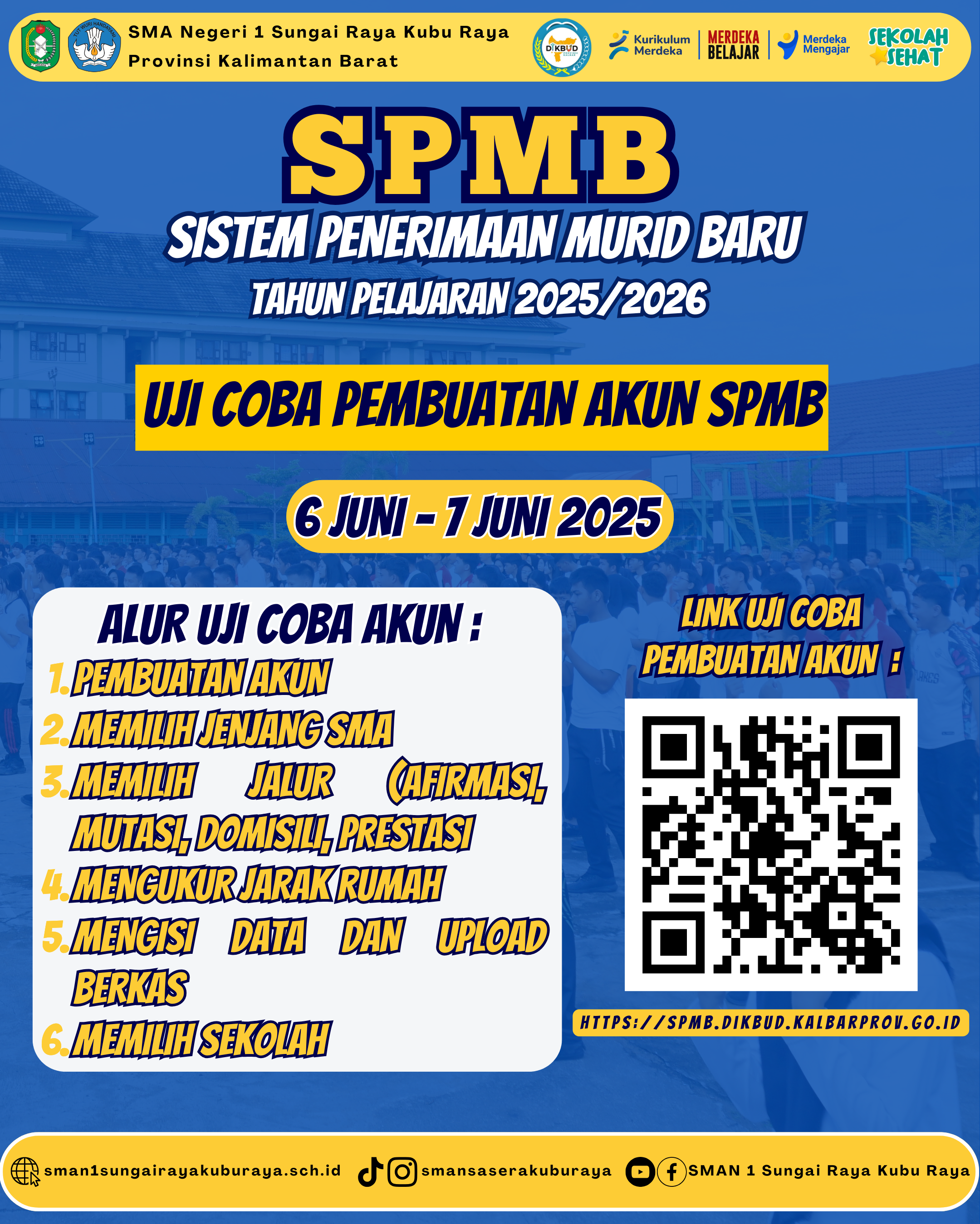 Uji Coba Pembuatan Akun SPMB 2025/2026
