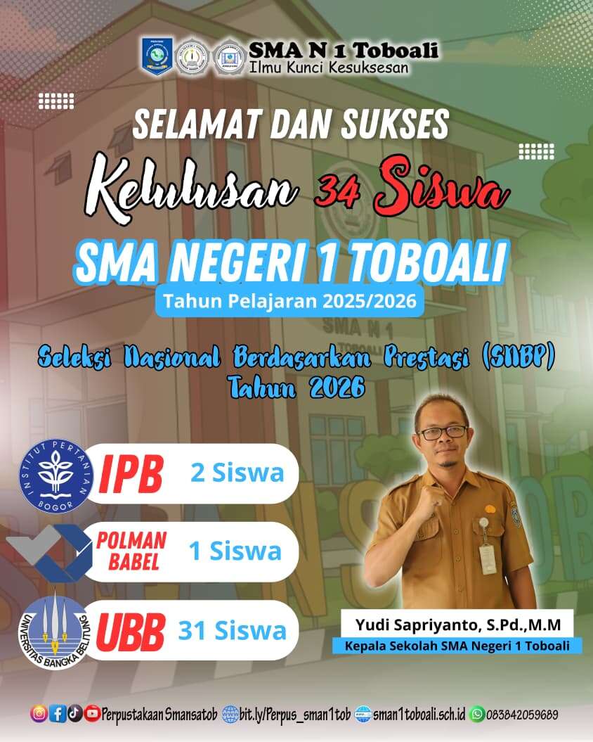 Siswa SMA Negeri 1 Toboali Ukir Prestasi: 44 Siswa Lolos PTN Jalur SNBP dan SPAN PTKIN 2026