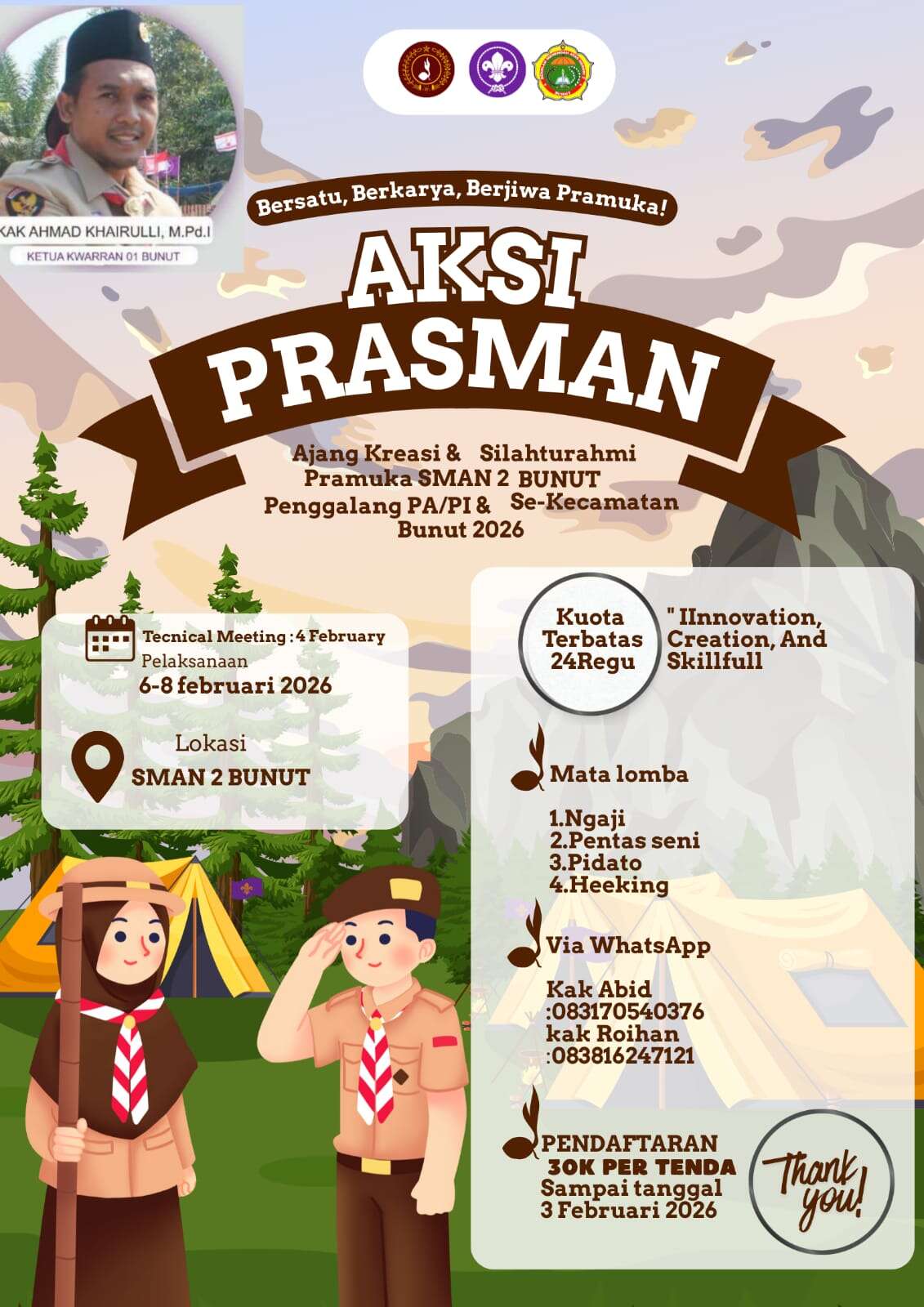 PRAMUKA SE KECAMATAN BUNUT (AKSI PRASMAN)