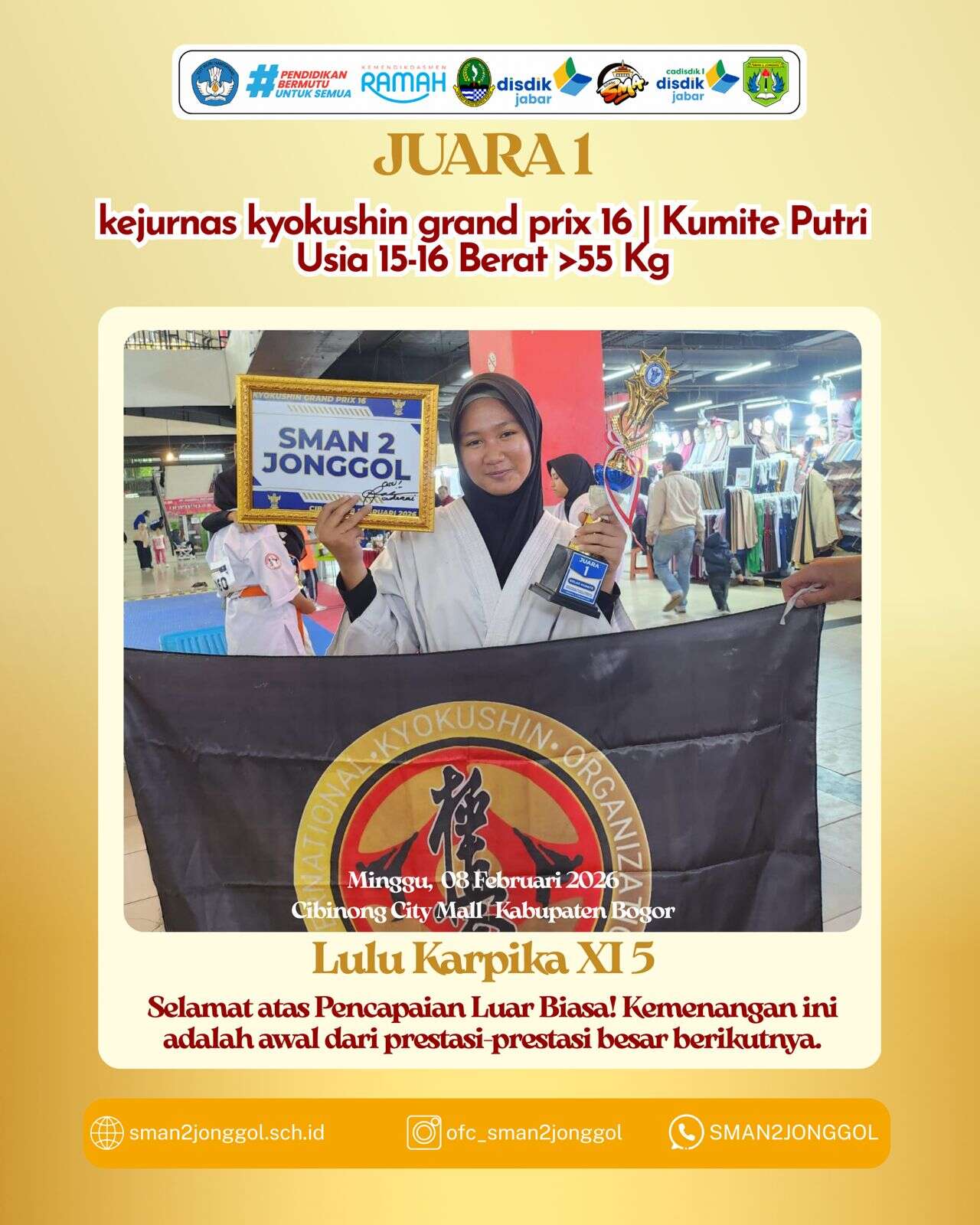 Lulu Karpika Juara 1 Karate