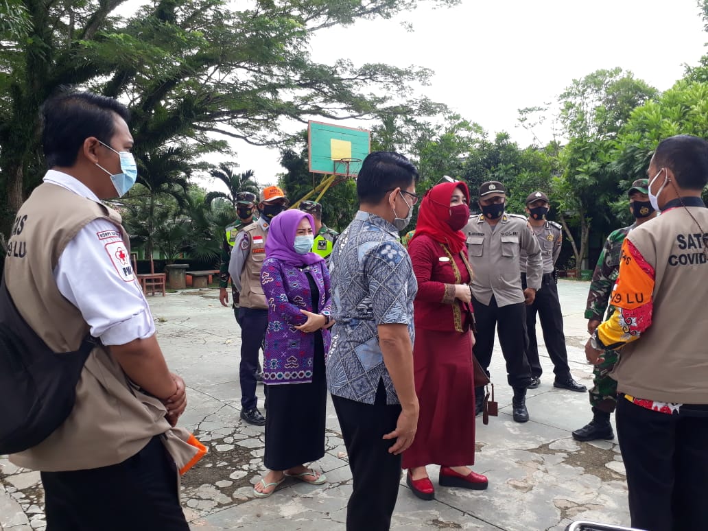 Kunjungan satgas covid lampung utara ke sman 3 kotabumi