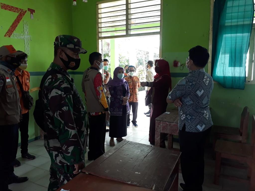 Kunjungan satgas covid lampung utara ke sman 3 kotabumi