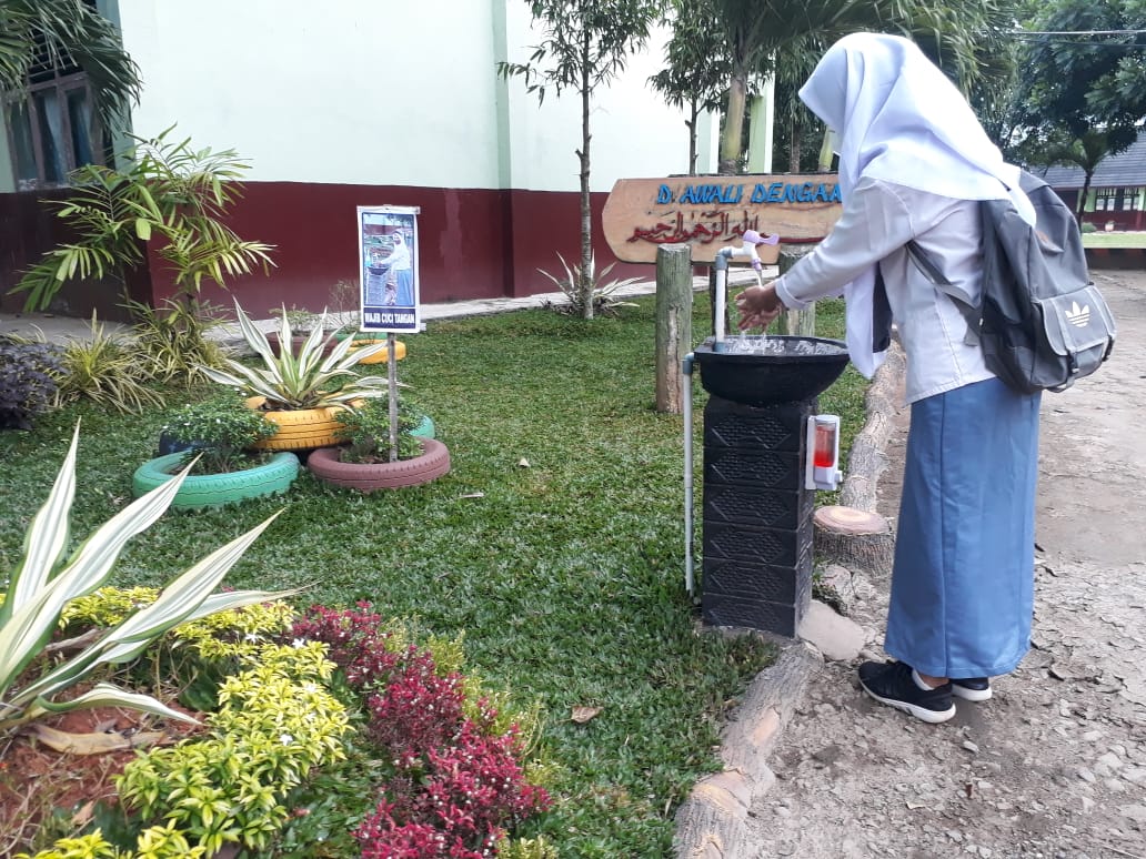Kunjungan satgas covid lampung utara ke sman 3 kotabumi