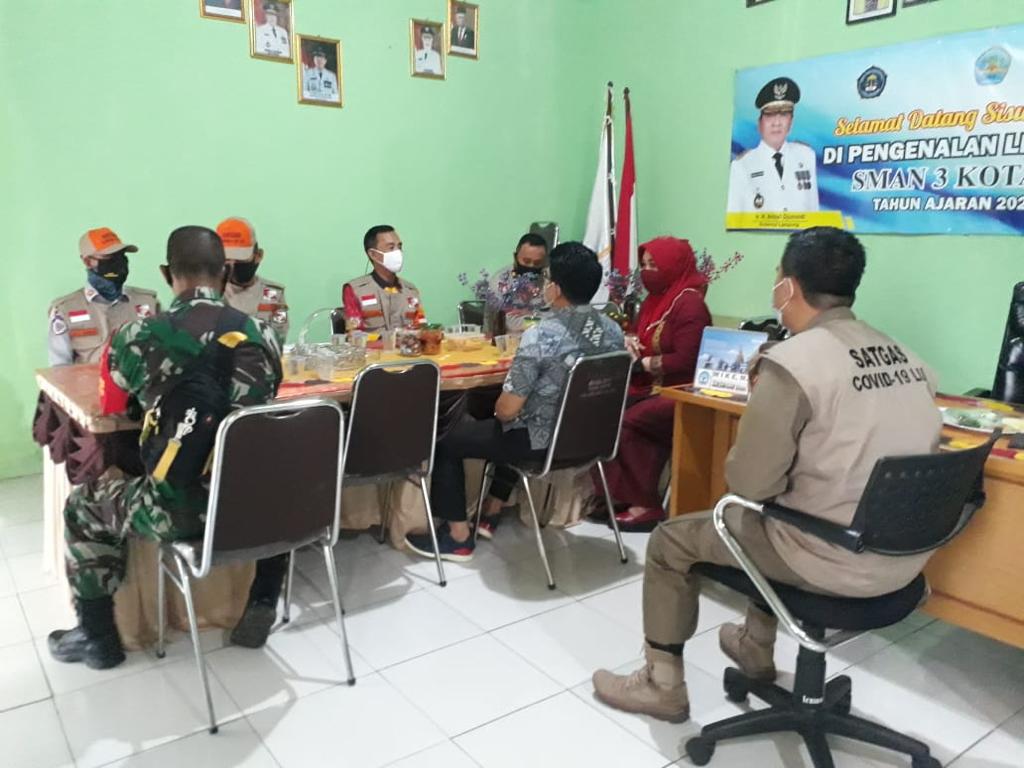 Kunjungan satgas covid lampung utara ke sman 3 kotabumi