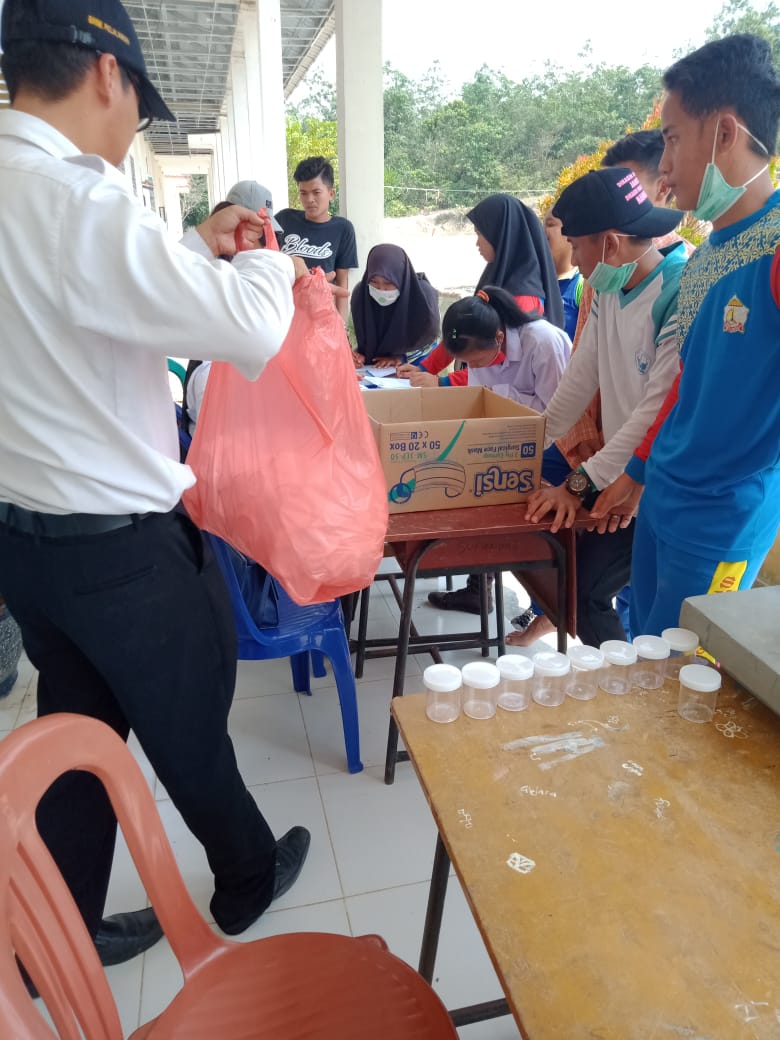 Agenda Tahunan Pelaksanaan Tes Narkoba Kepada seluruh Peserta Didik SMAN 3 Langgam