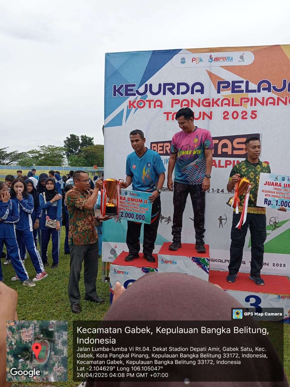 Juara umum 2 Kejurda Pelajar Kota Pangkalpinang