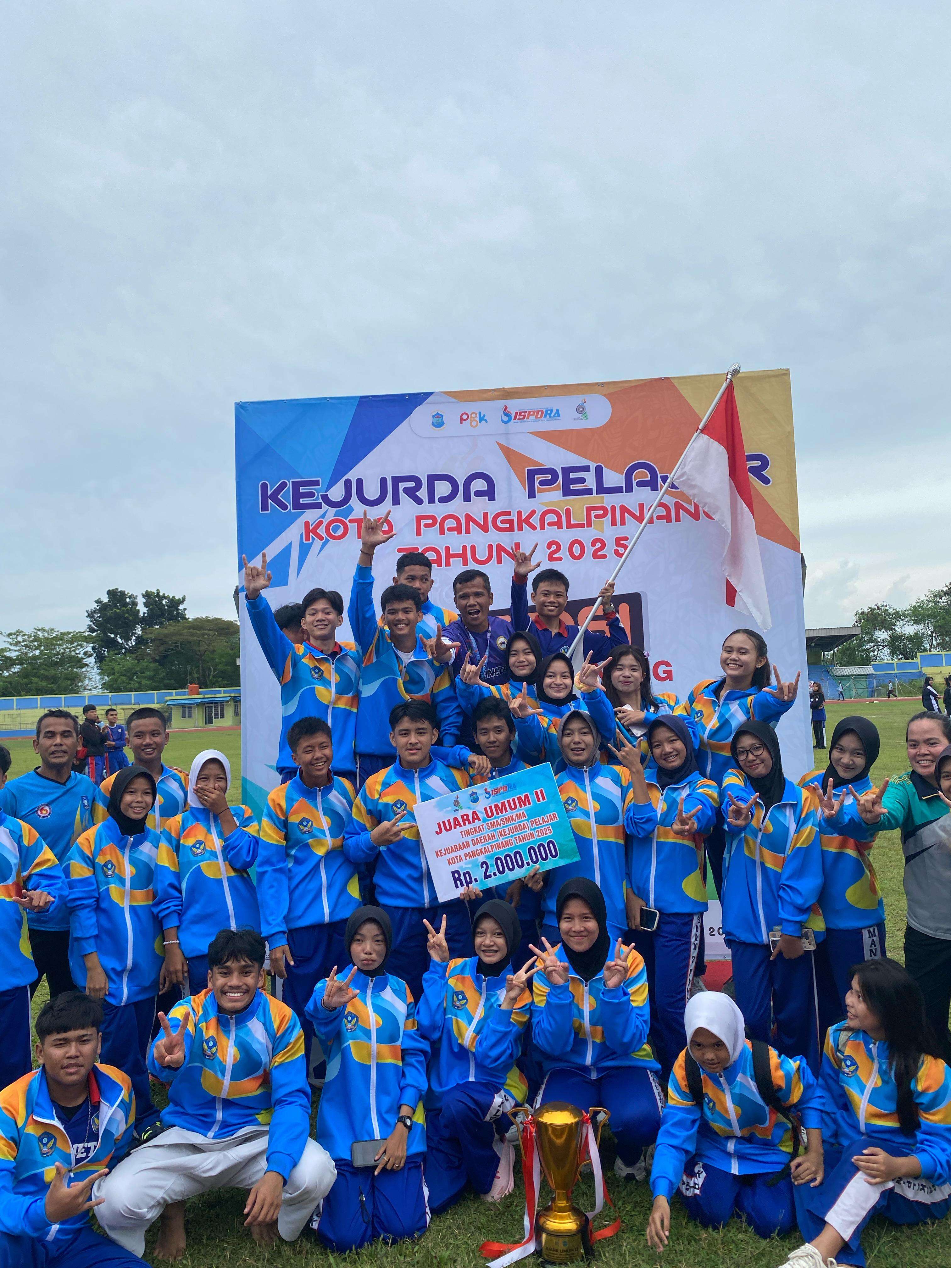 Juara umum 2 Kejurda Pelajar Kota Pangkalpinang