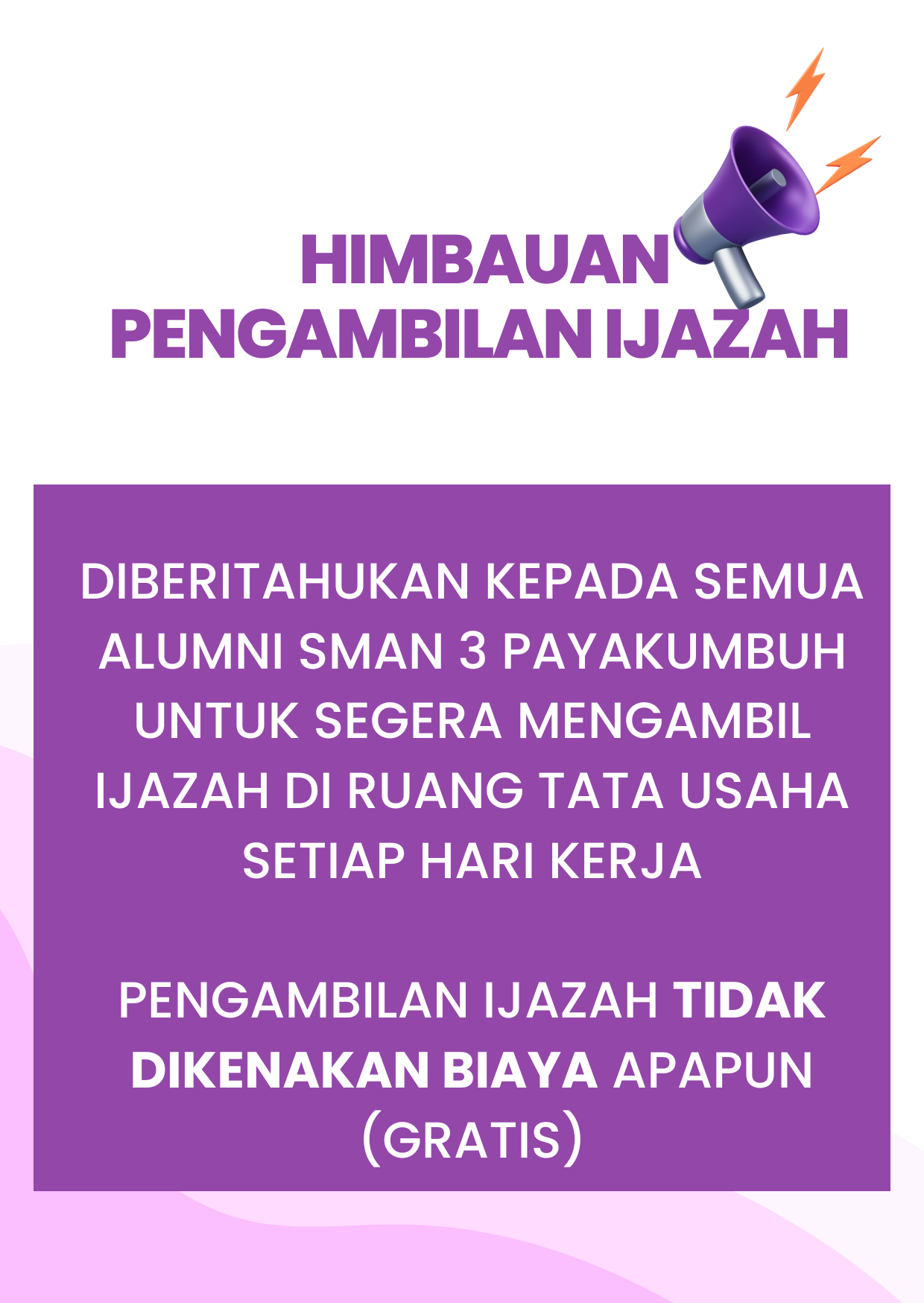 HIMBAUAN  MENGAMBIL IJAZAH