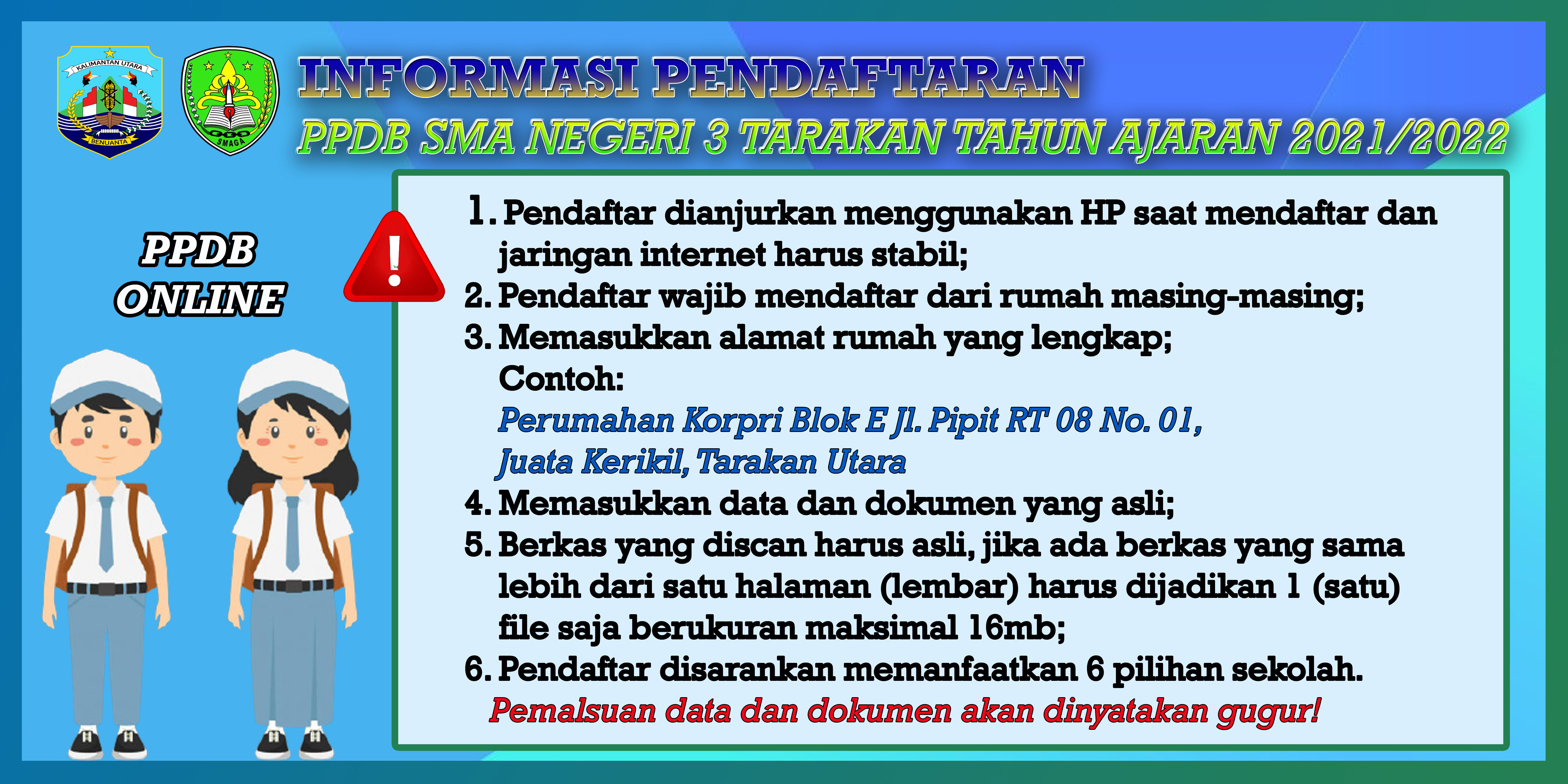 Pengumuman Penerimaan Peserta Didik Baru (PPDB) Tahun Ajaran 2021/2022