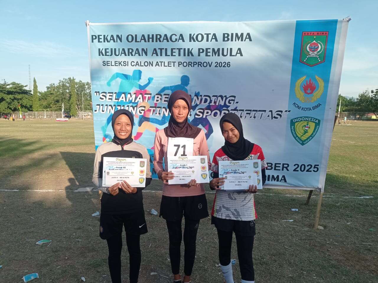 Tim Atletik SMAN 4 Kota Bima Raih Prestasi di Kejuaraan Atletik Pemula dan Seleksi POPROV 2026