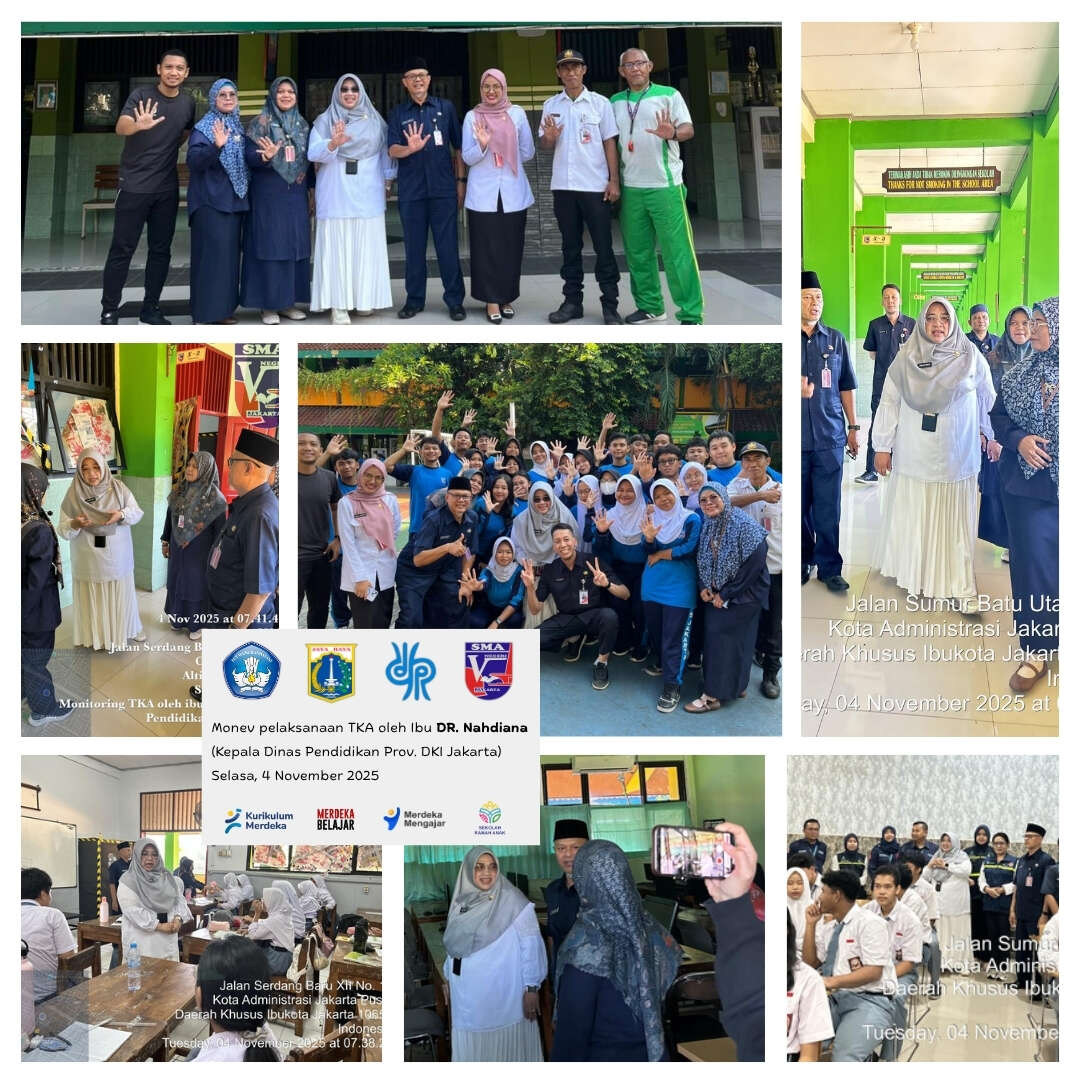 MonEv Kepala Dinas Pendidikan TKA SMAN 5 JAKARTA