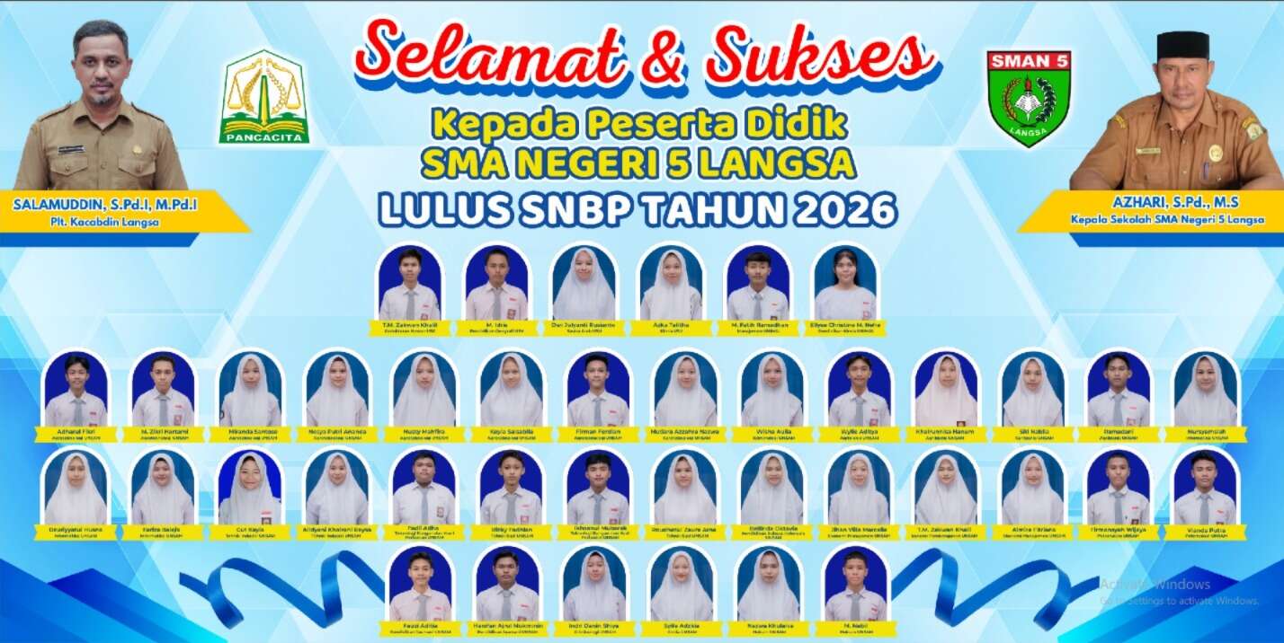SELAMAT KEPADA SISWA YANG TELAH LULUS SNBP 2026