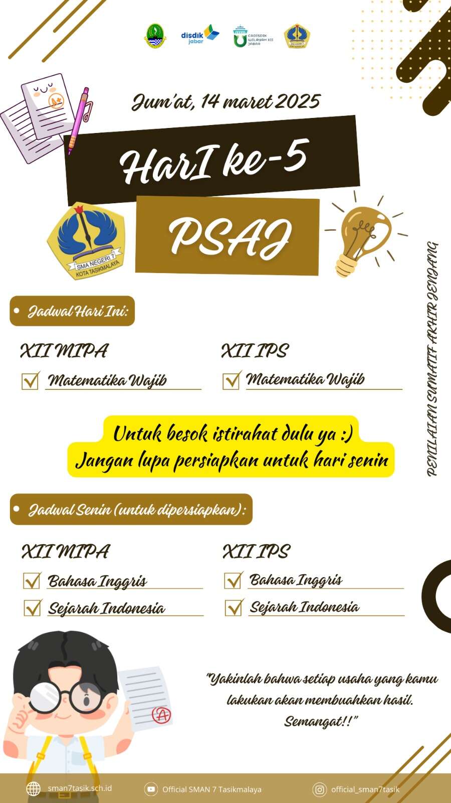 Penilaian Semester Akhir Jenjang (PSAJ) Hari Ke-4