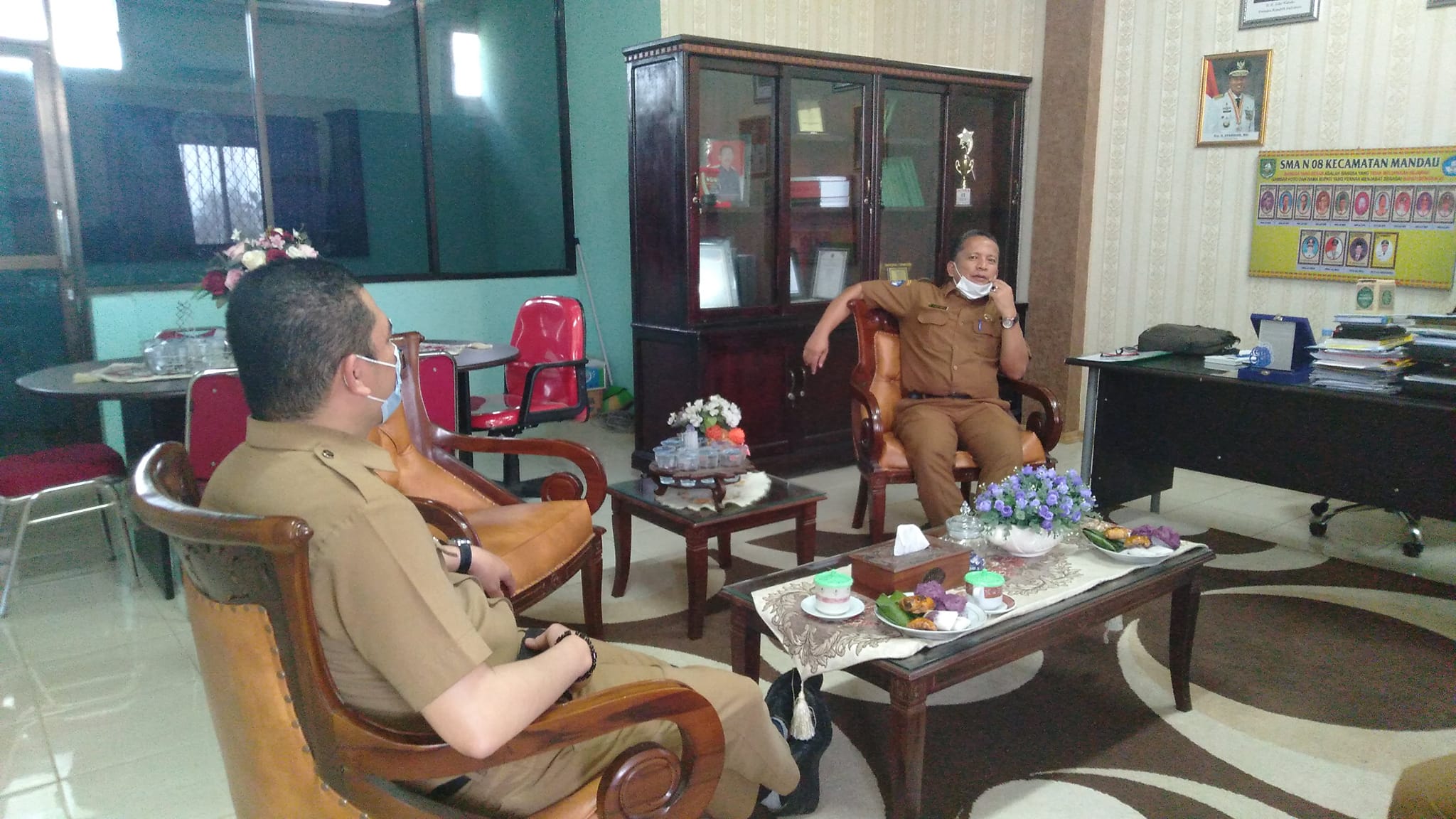 Monitoring Sekolah Smandel Mandau Bengkalis oleh Bapak Kacab Dinas 2