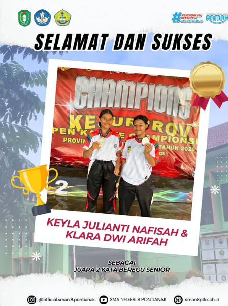 Selamat kepada Keyla Julianti Nafisah (XI H) & Klara Dwi Arifah (X C)