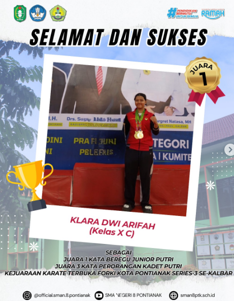 Dalam Ajang Kejuaraan Karate terbuka FORKI Kota Pontianak Series-3 se-Kalimantan Barat