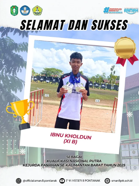 Selamat kepada Ibnu Kholdun (XI B) atas prestasi yang di raih! ✨️