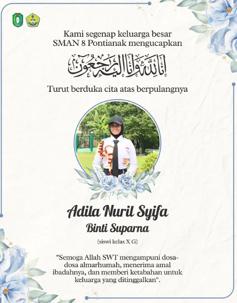 Innalillahiwainnaalillahi rojiun... Telah berpulang ke rahmatullah siswi kami