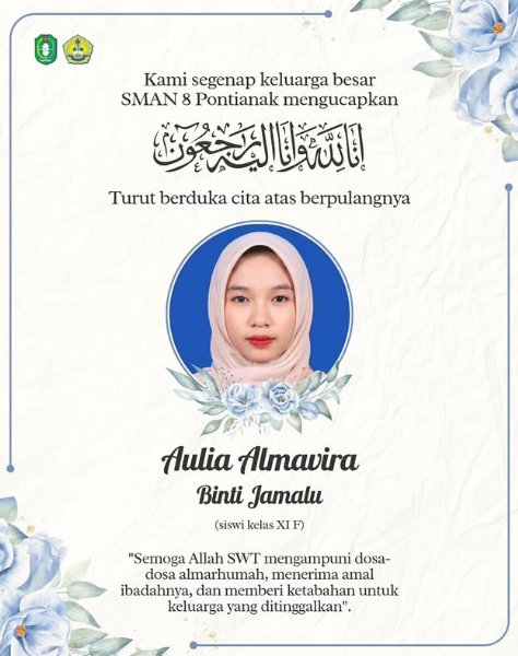 Innalillahiwainnaalillahi rojiun... Telah berpulang ke rahmatullah siswi kami