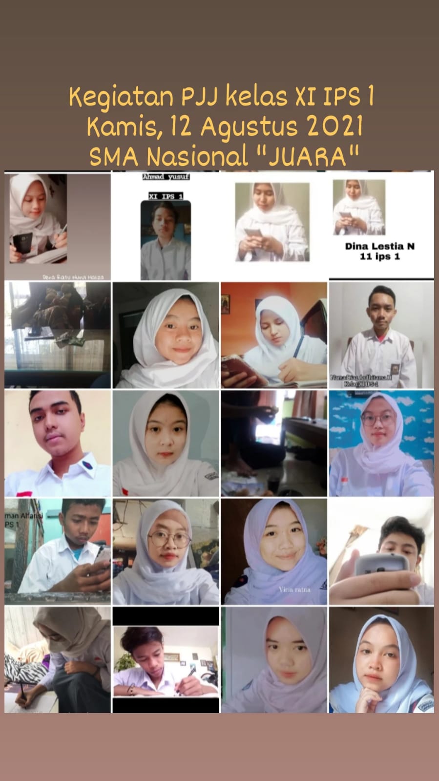 KEGIATAN KBM KELAS XI SELAMA PJJ TP 2021/2022