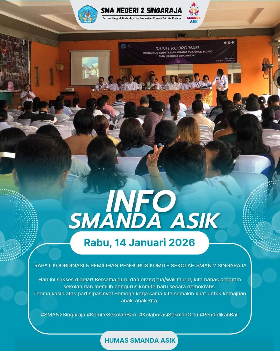 Info Smanda Asik - Rapat Koordinasi & Pemilihan Pengurus Komite Sekolah Smanda