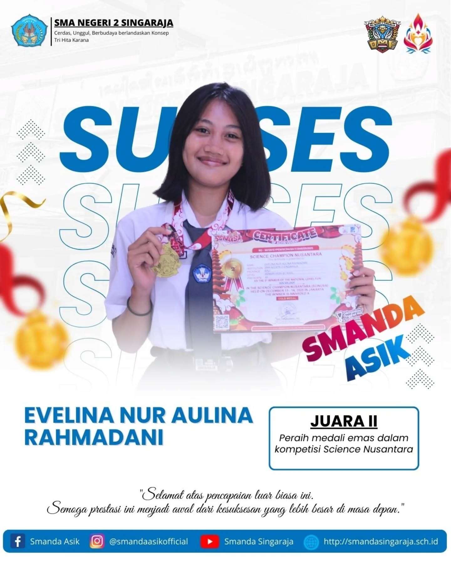 Prestasi Siswa SMA Negeri 2 Singaraja