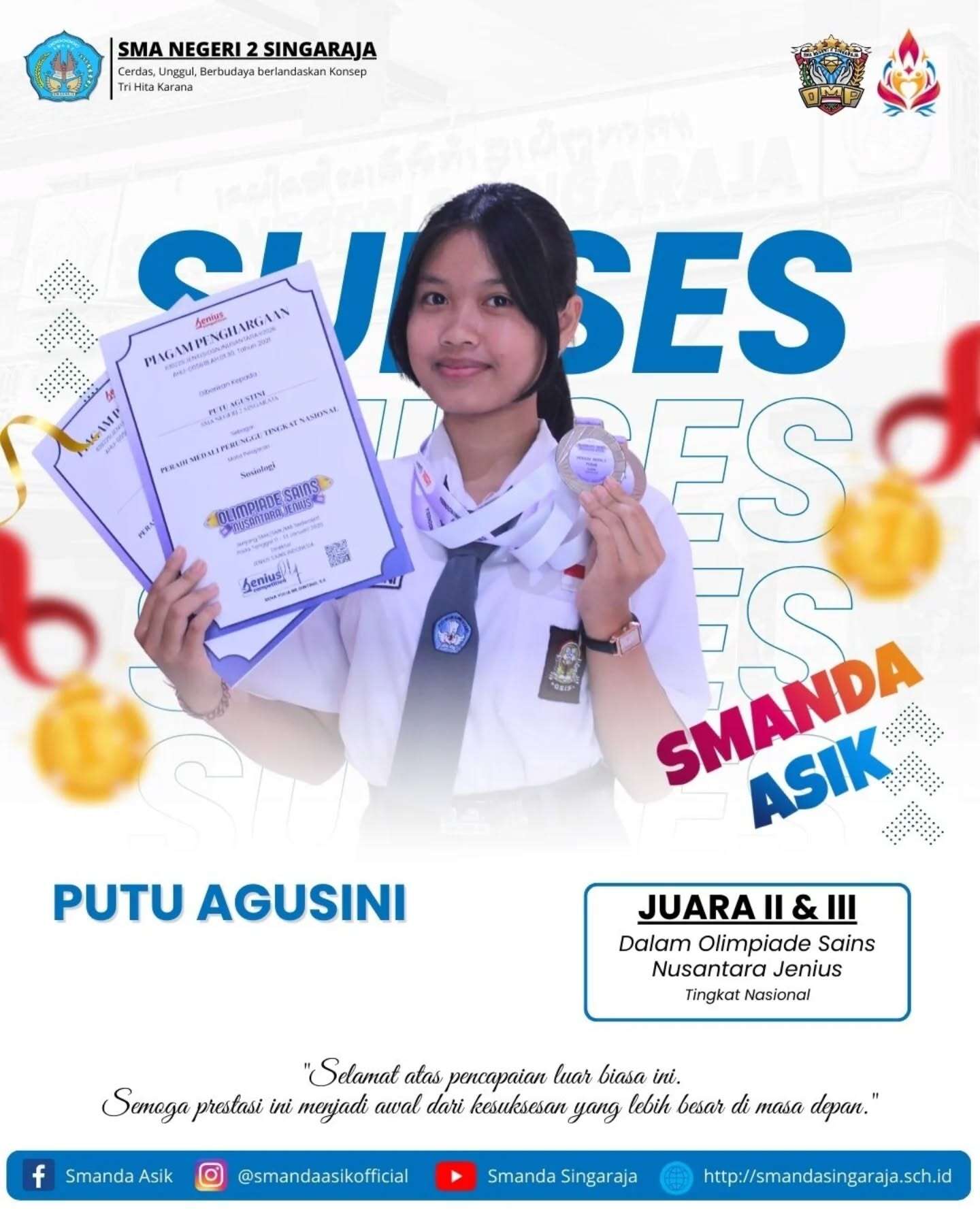 Prestasi Murid SMA Negeri 2 Singaraja