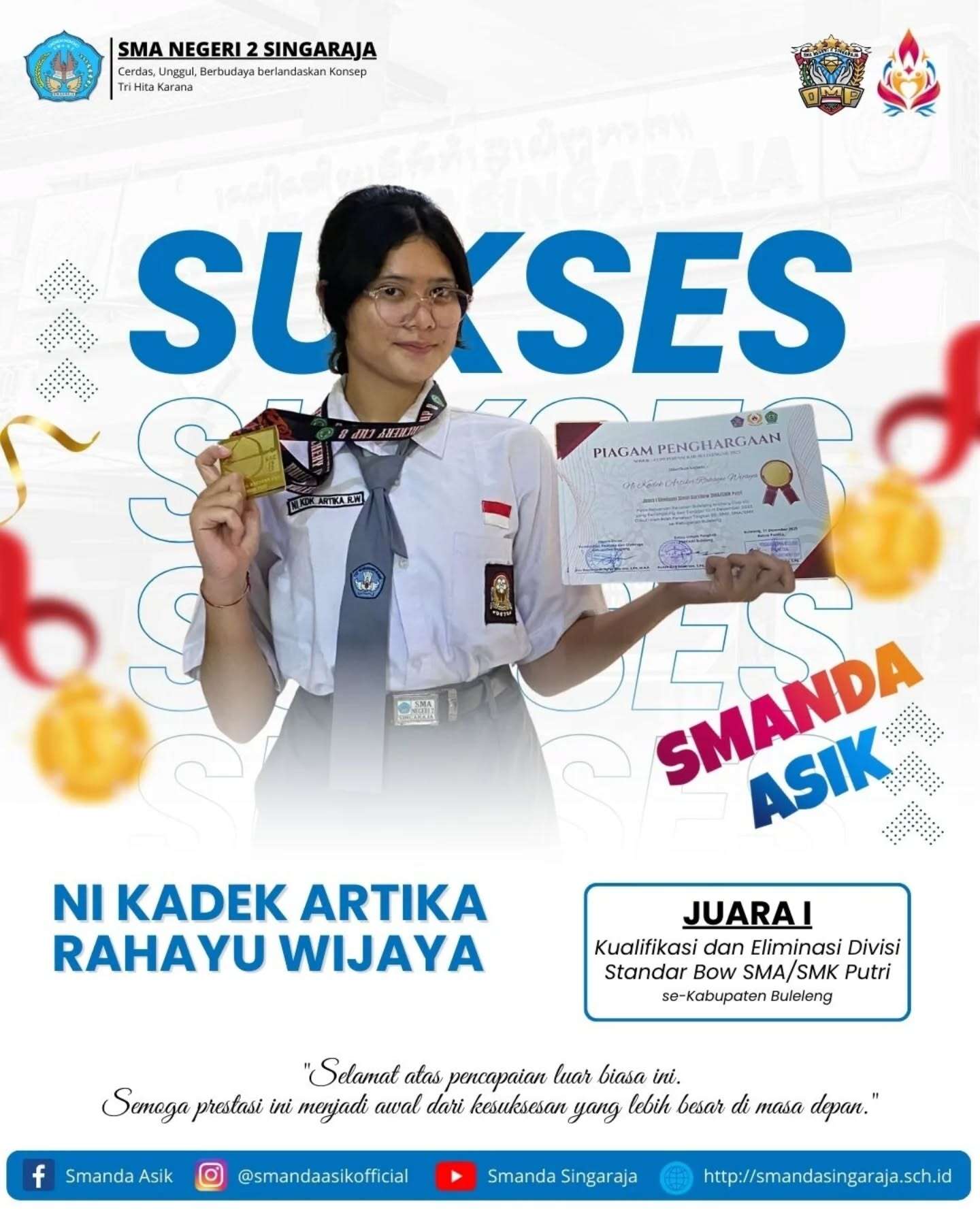 Prestasi Murid SMA Negeri 2 Singaraja