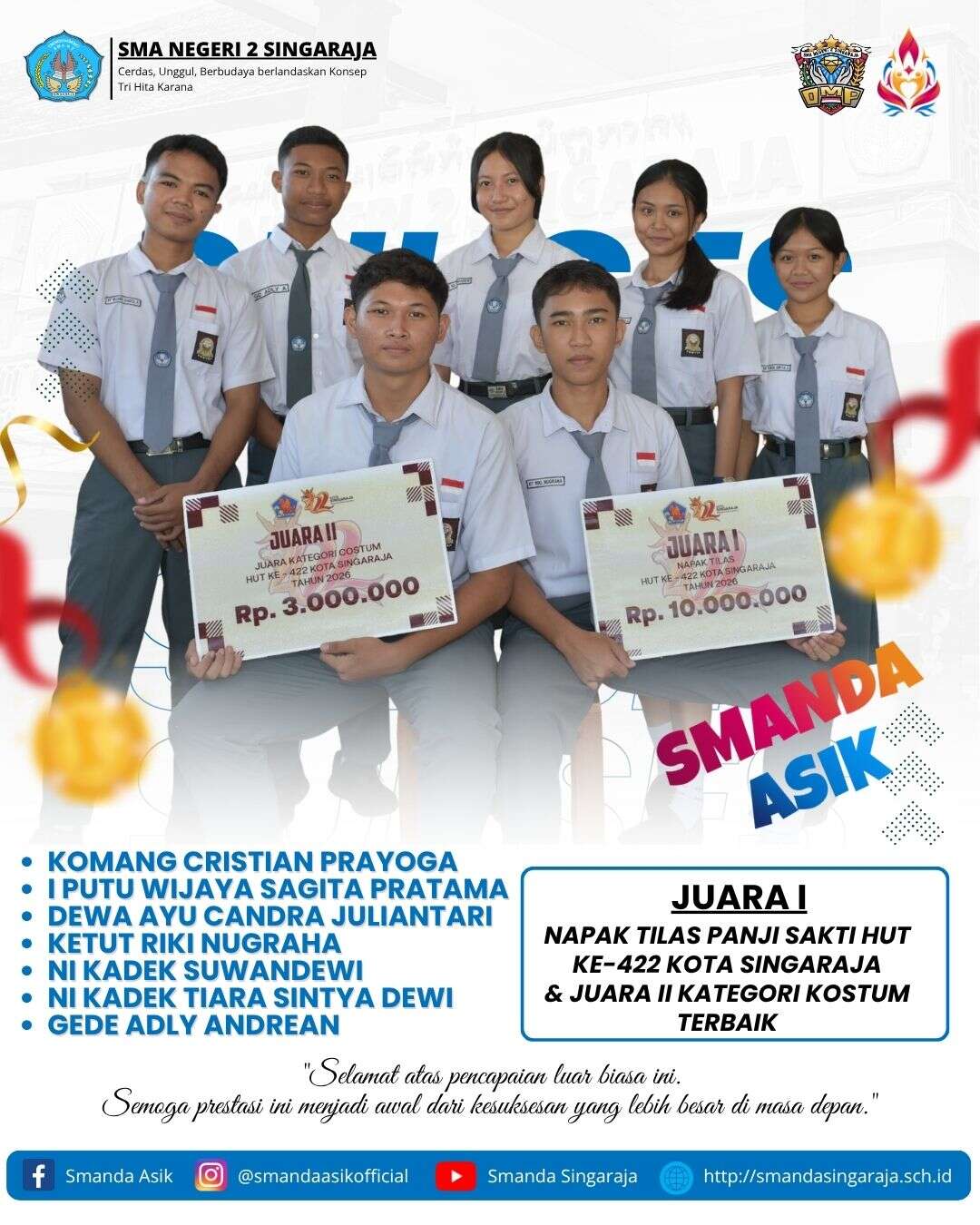Prestasi Murid SMANDA